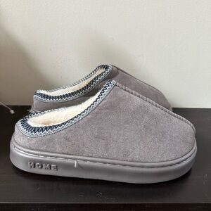 Gray Suede Slippers